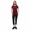 Kadın %100 Pamuk T-Shirt MULIER BORDO