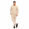 Cotton Bicycle Neck Basic Sweatshirt OMNIS BEIGE