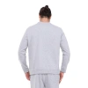 Pamuklu Bisiklet Yaka Basic Sweatshirt PORTA GRİ MELANJ