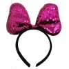 Color Changing Bow Party Crown Fuchsia Silver
