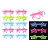 Retro Neon Fluorescent Star Shutter Glasses 12 Pieces – 80s 90s Party Style (5365)