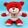 Romantik Tişörtlü Peluş 25 Cm Kırmızı Sevimli Hediye