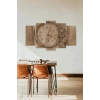 Saat 5 Parçalı Mdf Tablo 60 x 100