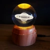 Saturn Designed Rotating Glass Globe