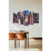 Şehir Manzarası 5 Parçalı Mdf Tablo 60 x 100