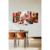Şehir Manzarası 5 Parçalı Mdf Tablo 60 x 100