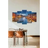 Şehir Manzarası 5 Parçalı Mdf Tablo 60 x 100