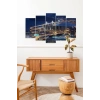 Şehir Manzarası 5 Parçalı Mdf Tablo 60 x 100