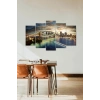 Şehir Manzarası 5 Parçalı Mdf Tablo 60 x 100