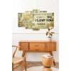 Seviyorum Yazısı 5 Parçalı Mdf Tablo 60 x 100