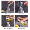 Şık Cam Sprey Yağdanlık 100 Ml Paslanmaz Çelik Başlıklı