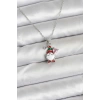 Şık Gümüş Renkli Çelik Zincir Kolye 45 Cm Kadın