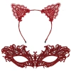 Stylish Red Lace Mask and Crown Set No. 5 - Masked Ball & Special Events (5365)