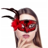 Şık Kırmızı Pullu Maske 20x22 Cm Özel Günler İçin