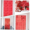 Şık Metalize Kırmızı Kapı Perdesi 1x2 Metre Dekorasyon