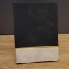 Şık Siyah Çizgili Deri Defter 21x15 Cm