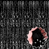 Black Extra Metalized Shiny Fringed Backdrop Curtain