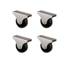 Siyah Furç Sabit Teker 38mm 4 Adet Set