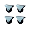Siyah Furç Sabit Teker 56mm 4 Adet Set
