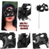 Black Glittery Handle Photo Shoot Mask