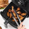 Siyah Isıya Dayanıklı Yıkanılabilir Silikon Fırın Ve Airfryer Kare Model Pişirme Matı 21,5 Cm (5365)