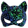 Black Velvet Blue Green Party Mask
