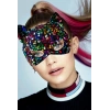 Black Velvet Sequined Party Mask