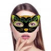 Black Velvet Yellow Green Glitter Cat Mask