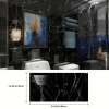 Black Marble Patterned Aluminum Plastic Wall Sticker