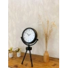 Siyah Metal Mini Tripod Dekoratif Masa Saati 45×26 cm