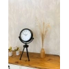 Siyah Metal Mini Tripod Masa Saati 45×26 cm