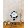 Siyah Metal Mini Tripod Masa Saati 45×26 cm