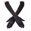 Siyah Renk Dirseğe Kadar Uzun Kumaş Eldiven (5365)