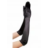Siyah Renk Dirseğe Kadar Uzun Kumaş Eldiven (5365)