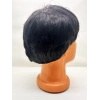 Черный парик для мужчин с подкладкой и короткой стрижкой