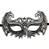 Black Color Laser Cut Crystal Stone Metal Ball Party Venetian Mask (5365)