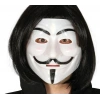 Siyah Renk Takma Kısa Saç ve V For Vendetta Maskesi Anonymous Maskesi (5365)
