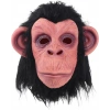 Siyah Saçlı Kafaya Tam Geçmeli Lateks Şempanze Maskesi - Lateks Maymun Orangutan Goril Maske Et Maske (5365)