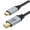 Siyah Type-c Mini Displayport Çevirici Kablo 1,8 Metre