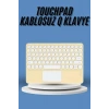 Slim Kablosuz Bluetooth Klavye Ve Touchpad Tüm Cihazlar İçin