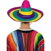 SOMBRERO MEXICAN HAT COLOURFUL KNIT STRAW ADULT SIZE
