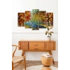 Sonbahar Yağmur 5 Parçalı Mdf Tablo 60 x 100