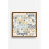 Soyut Ahşap Çerçeveli Tablo 23 x 23