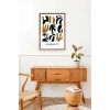 Soyut Poster Ahşap Çerçeveli Tablo 17 x 23
