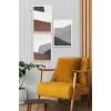 Soyut Üçlü Ahşap Çerçeveli Tablo 30 x 40