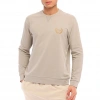 SPQR Pamuklu Bisiklet Yaka Basic Sweatshirt SATURN GRİ