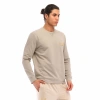 SPQR Pamuklu Bisiklet Yaka Basic Sweatshirt SATURN GRİ