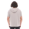 SPQR Cotton Hooded Short Sleeve Sweatshirt NEPTUNE GRAY