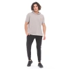 SPQR Cotton Hooded Short Sleeve Sweatshirt NEPTUNE GRAY