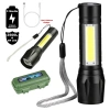 Su Geçirmez Şarjlı El Feneri 2500 Lumens + 5W COB LED USB Lion Şarjlı Ultra Güçlü Q5 XPE (5365)